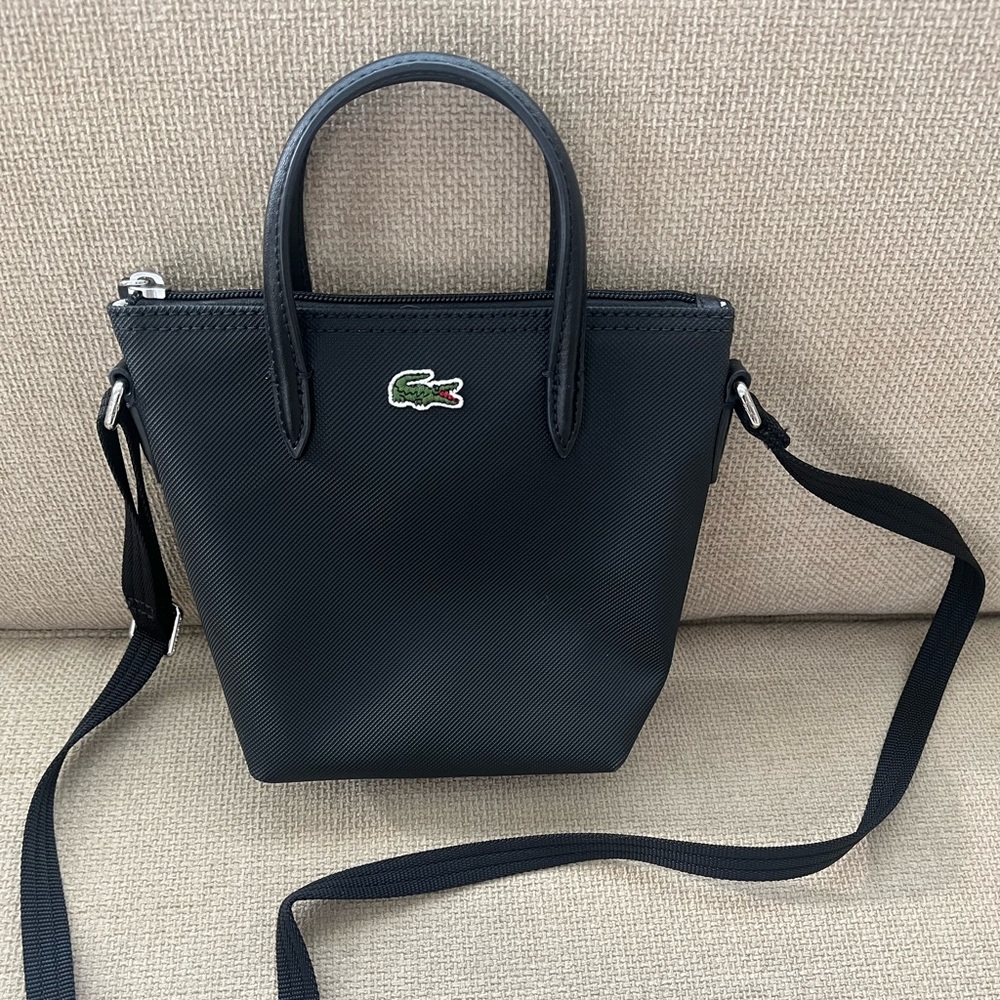 Lacoste mini crossbody bag in nylon.